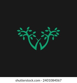 abstract letter W initial logo template