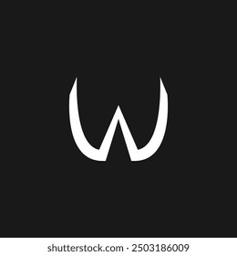 abstract letter W initial logo template