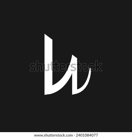 abstract letter W initial logo template