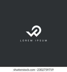 Abstract letter W location logo design vector element.