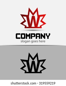 Abstract Letter W logo
