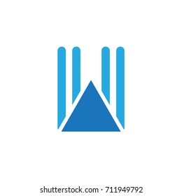 abstract letter W logo