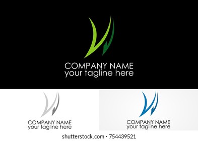 abstract letter W logo
