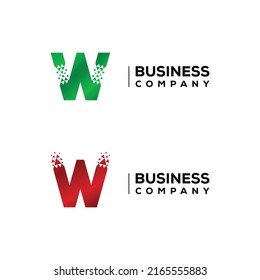 Abstract Letter W Logo design with Triangles Arrow Moving Forward for Financial Logistics Company