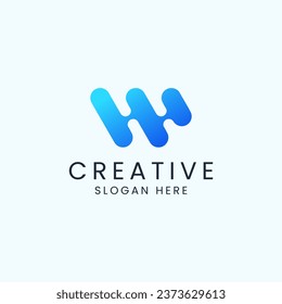 Abstract Letter W Logo Design Vector Template