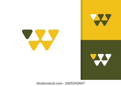 abstract letter w logo design template