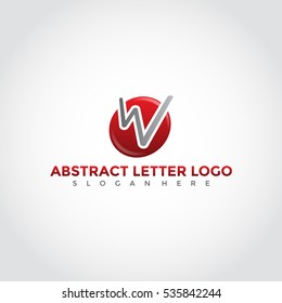 Abstract letter W logo design template. Colorful bubble creative sign.