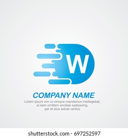 Abstract Letter W Logo Design Template
