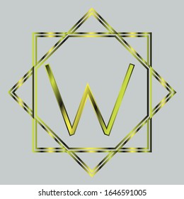 Letra abstracta con diseño de logotipo.Icono vector universal elegante. Logotipo de oro para empresas de primera calidad.