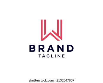 Abstract Letter W or Logo. Flat Vector Logo Design Template Element
