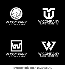 Abstract Letter W Logo Template Vector. Alphabet Logo Concept