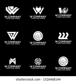 Abstract Letter W Logo Template Vector. Alphabet Logo Concept
