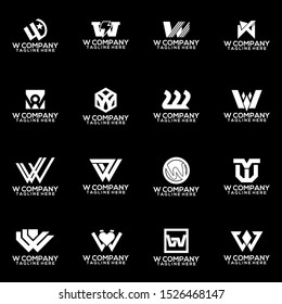 Abstract Letter W Logo Template Vector. Alphabet Logo Concept