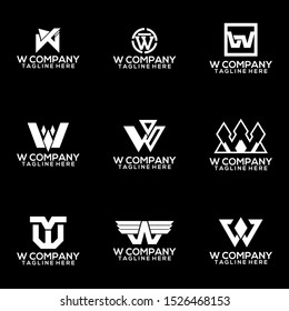Abstract Letter W Logo Template Vector. Alphabet Logo Concept