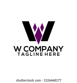 Abstract Letter W Logo Template Vector. Alphabet Logo Concept