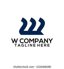 Abstract Letter W Logo Template Vector. Alphabet Logo Concept