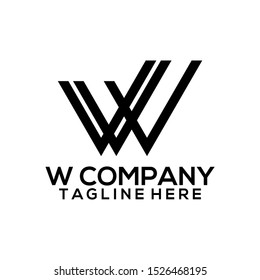Abstract Letter W Logo Template Vector. Alphabet Logo Concept