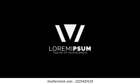 Abstrakter Buchstabe W Logo. Dieses Logo-Symbol ist mit abstrakter Form auf kreative Weise integriert