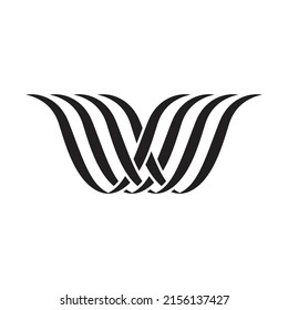 abstract letter W logo vector design