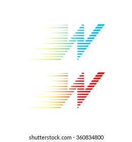 Abstract letter W logo,fast speed fire moving,quick energy sign for your Corporate identity
