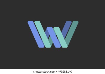 Abstract Letter W M logo design template. Line vector symbol. Premium elegant sign mark icon