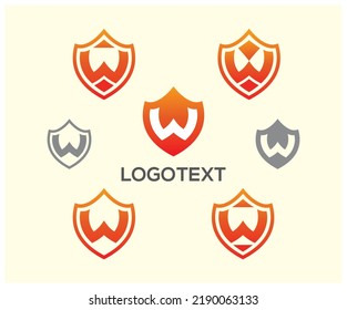 Resumen Letra W Shield Logotipo Vector de diseño