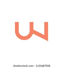 abstract letter w simple logo vector