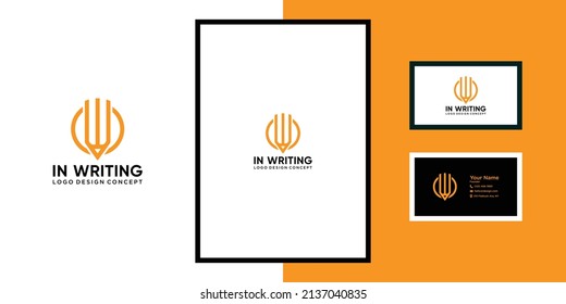 ABSTRACT LETTER W WRITING LOGO DESIGN BRAND IDENTITY TEMPLATE MODERN