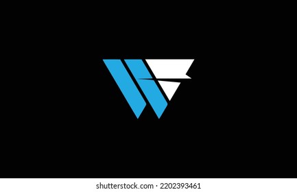 Abstract letter WV logo. This logo icon incorporate with abstract shape in the creative way