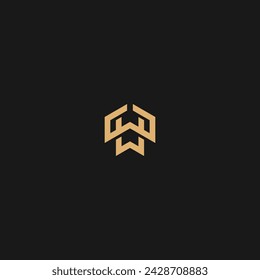 Abstract Letter WW Logo Monogram, WW Minimal Icon,
