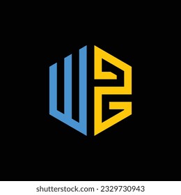 Abstract letter WZ Red shield logo design template. Premium nominal monogram business sign. Universal foundation vector icon. Shield Secure Safe with Initial WZ logo design inspiration