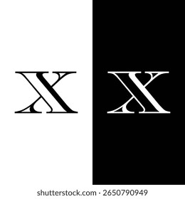 Letra abstrata X logotipo 3D Stock Vetor.
