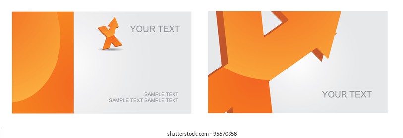 Abstract Letter X alphabet symbol icon business card set EPS 8 vector, grouped for easy editing. No open shapes or paths.