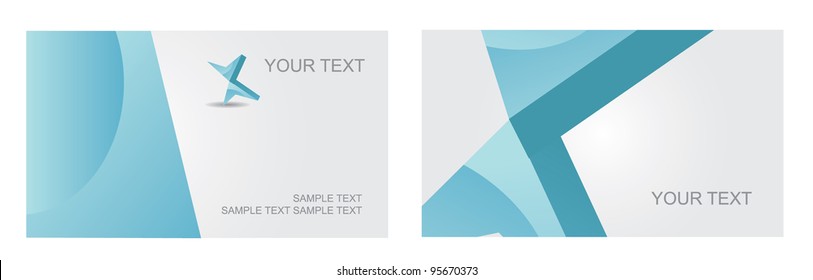 Abstract Letter X alphabet symbol icon business card set EPS 8 vector, grouped for easy editing. No open shapes or paths.