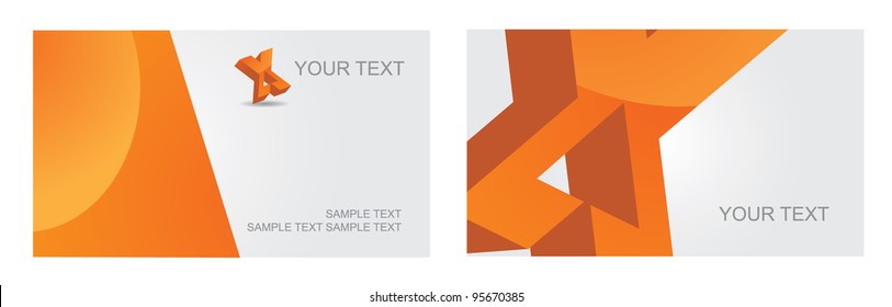 Abstract Letter X alphabet symbol icon business card set EPS 8 vector, grouped for easy editing. No open shapes or paths.