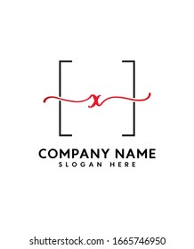Abstract  Letter X Initial beauty monogram and elegant logo design, handwriting logo of initial signature, Photography, wedding, fashion, floral and botanical with creative template design