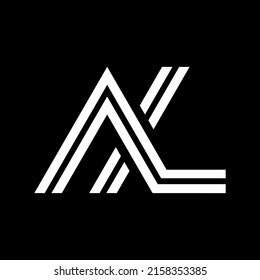 Letra abstracta plantilla de diseño del logotipo de A X L