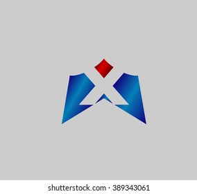Abstract letter x logo
