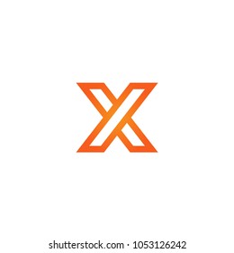 Abstract letter x logo design template