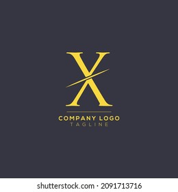 Abstrakter Buchstabe X Logo Design. Kreative, Premium-Minimal-Design-Vorlage für Embleme. Bildliches Alphabet-Symbol für Unternehmen.