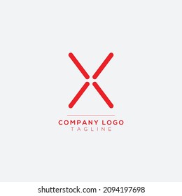 Abstract letter X logo design. Creative, Premium Minimal emblem design template. Graphic Alphabet Symbol for Corporate.