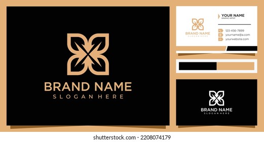Abstract Letter X logo design concept