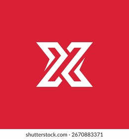 Letra abstrata X modelo de vetor de design de logotipo