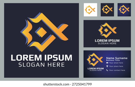Letra abstrata X coleção de design de logotipo, ícones gráficos vetoriais para negócios e tecnologia, gráficos de símbolo colorido Ver menos 2025-206