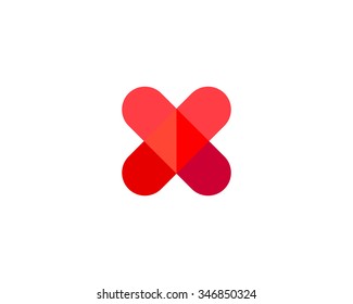 Abstract letter X logo design template. Colorful modern creative sign. Universal vector icon. Fresh tube logotype symbol