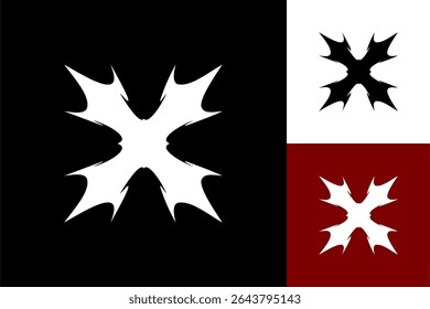 abstract letter x logo icon vector