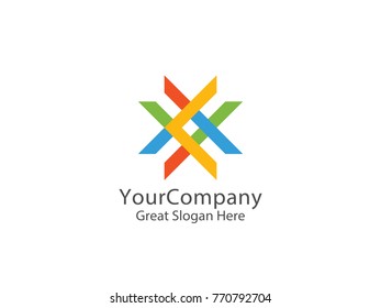 abstract letter X logo. smart education symbol concept illustration