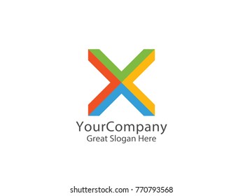 abstract letter X logo. smart education symbol concept illustration