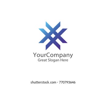 abstract letter X logo. smart education symbol concept illustration