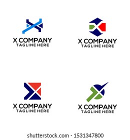 Abstract Letter X Logo Template Vector. Alphabet Logo Concept